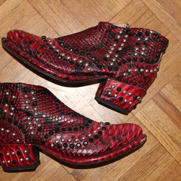 Free People Western Style Studded Ankle Boots - Picture 2 of 6